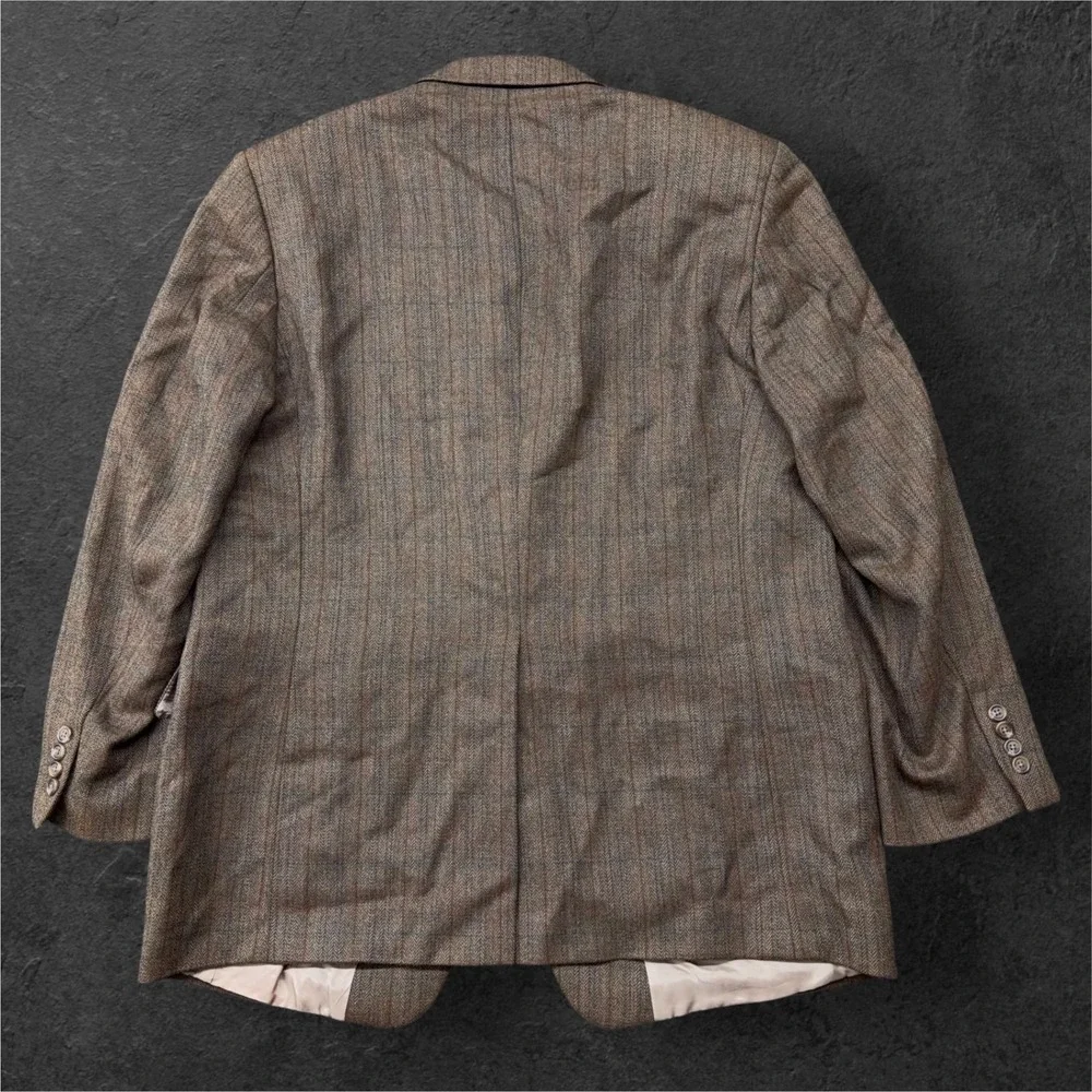 Lauren Ralph Lauren 46R Brown Herringbone Tweed Wool Blazer Sport Coat Canada